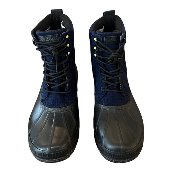 SPERRY Seacycled Ice Bay Boot Wool Blend Upper Navy - Picture 6 of 10